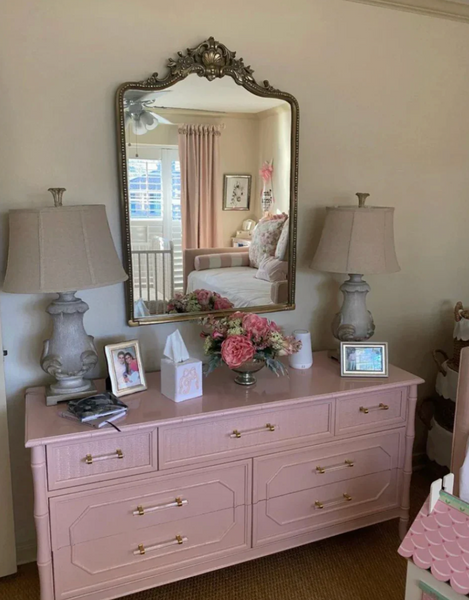 Vintage Broyhill Seven-Drawer Faux Bamboo Dresser Available to Customize!!