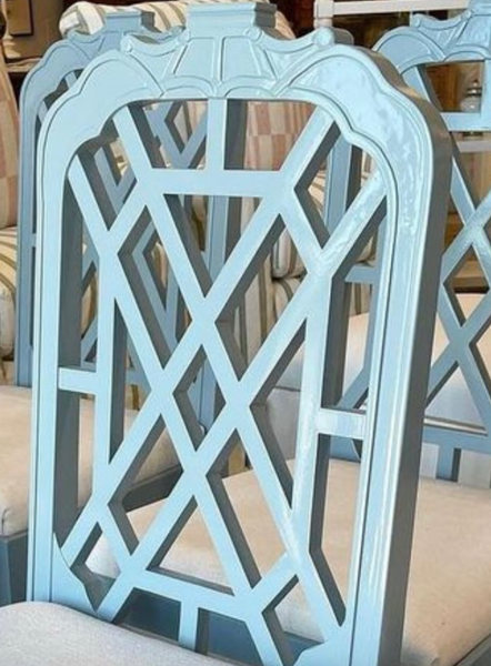 Vintage Hickory Chair Chippendale Chairs (set of four) with Arms Available for Custom Lacquer!