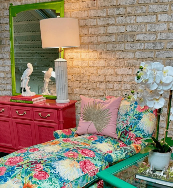 Vintage Thomasville Furniture Allegro Faux Bamboo Mirror with Finials Available for Custom Lacquer