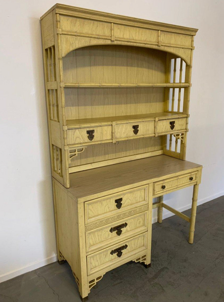 Vintage Dixie Shangrilah Desk with Hutch Available For Custom Lacquer!! - Hibiscus House