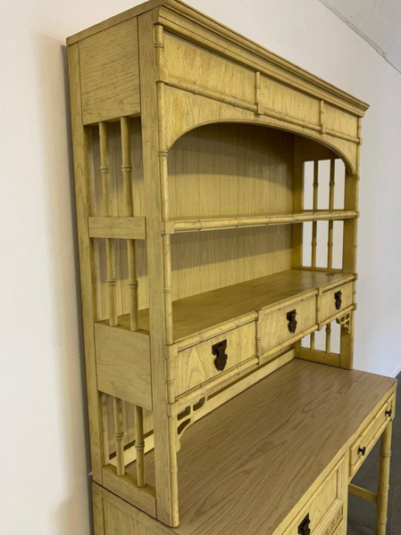 Vintage Dixie Shangrilah Desk with Hutch Available For Custom Lacquer!! - Hibiscus House