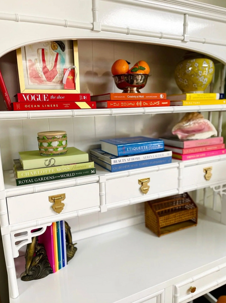 Vintage Dixie Shangrilah Desk with Hutch Available For Custom Lacquer!! - Hibiscus House