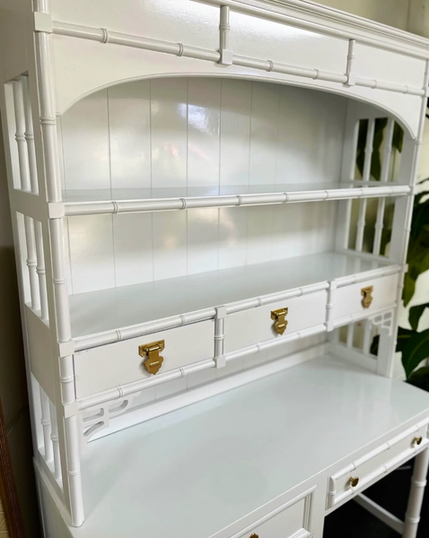 Vintage Dixie Shangrilah Desk with Hutch Available For Custom Lacquer!! - Hibiscus House