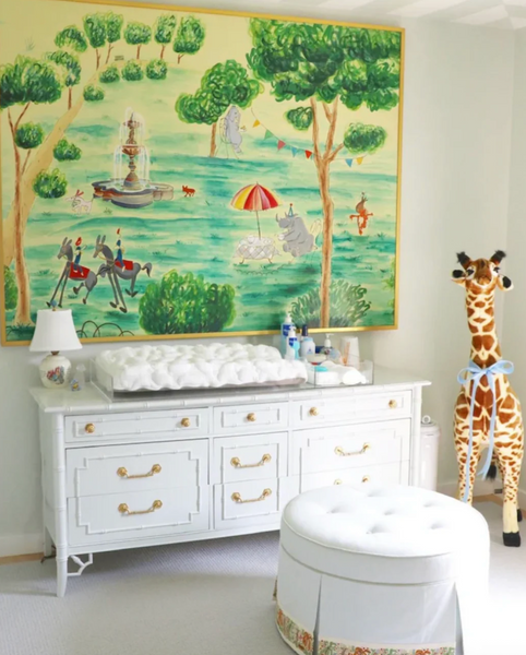 Vintage Thomasville Allegro Collection Faux Bamboo Nine Drawer Dresser Available to Customize!