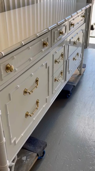 Vintage Thomasville Allegro Collection Faux Bamboo Nine Drawer Dresser Available to Customize!