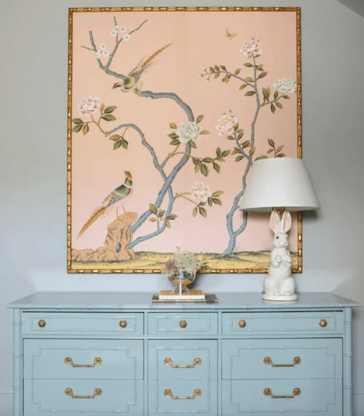 Vintage Thomasville Allegro Collection Faux Bamboo Nine Drawer Dresser Available to Customize!