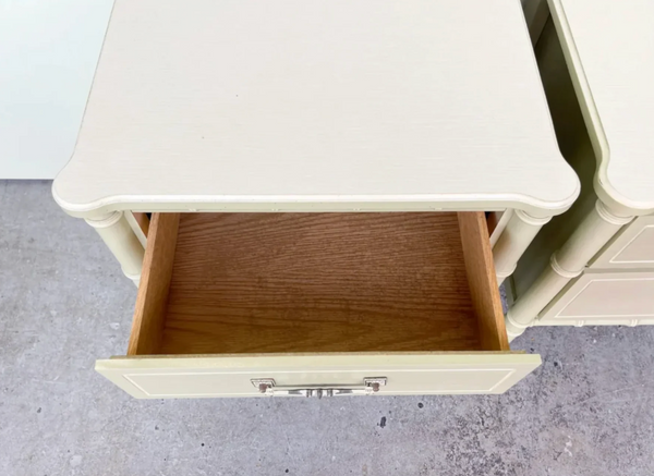 Vintage Pair of Classic Faux Bamboo Nightstands Available to Customize!