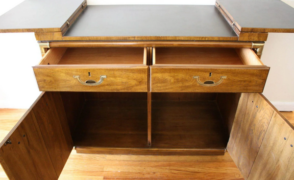 Vintage Drexel Accolade Campaign Style Server Available for Custom Lacquer! - Hibiscus House