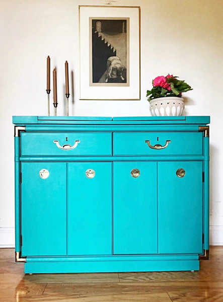 Vintage Drexel Accolade Campaign Style Server Available for Custom Lacquer! - Hibiscus House