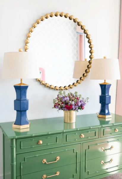 Vintage Faux Bamboo Thomasville Allegro Seven-Drawer Dresser Available for Custom Lacquer!! - Hibiscus House