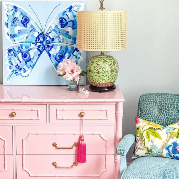 Vintage Faux Bamboo Thomasville Allegro Seven-Drawer Dresser Available for Custom Lacquer!! - Hibiscus House