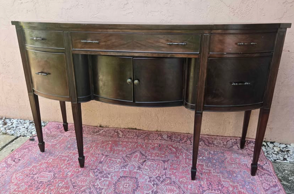Vintage Mahogany Traditional Style Sideboard Available for Custom Lacquer! - Hibiscus House