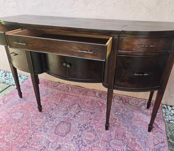 Vintage Mahogany Traditional Style Sideboard Available for Custom Lacquer! - Hibiscus House