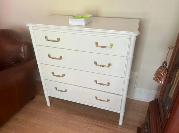Pair of Vintage Faux Bamboo Bachelors Chests Available for Custom Lacquer!! - Hibiscus House