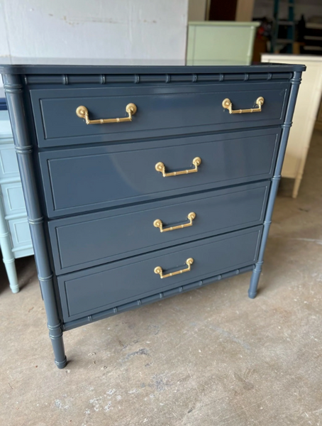 Pair of Vintage Faux Bamboo Bachelors Chests Available for Custom Lacquer!! - Hibiscus House
