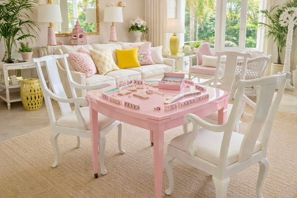 Vintage Palm Beach Regency Style Ming Game Table Available for Custom Lacquer! - Hibiscus House