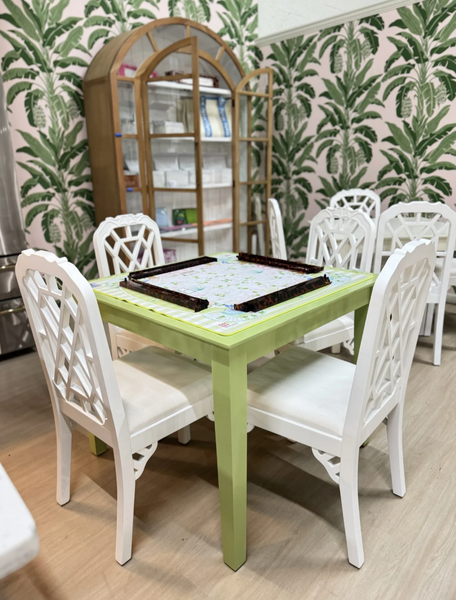 Vintage Palm Beach Regency Style Ming Game Table Available for Custom Lacquer! - Hibiscus House