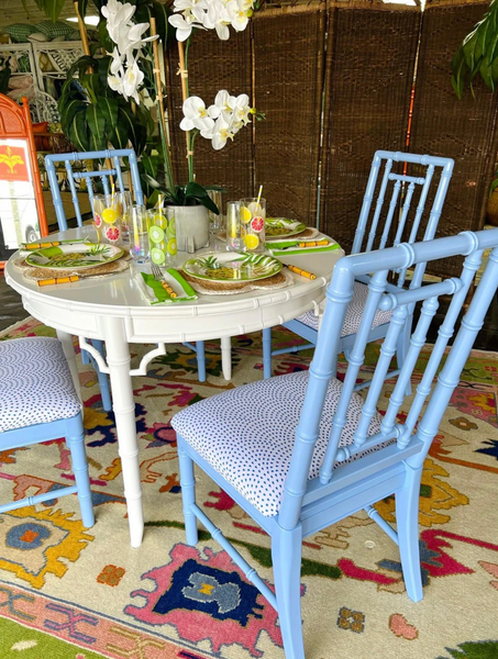 Vintage Palm Beach Regency Style Set of 4 Ming Chairs Available for Custom Lacquer! - Hibiscus House