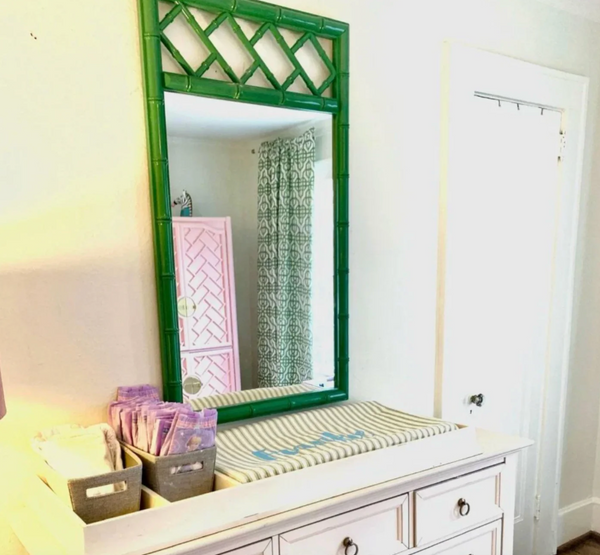 Vintage Dixie Furniture Company "Aloha" Collection Fretwork Mirror Pair Available for Custom Lacquer! - Hibiscus House