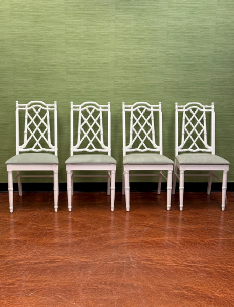 Vintage Stanley Furniture Cane Back Dining Chairs Available for Custom Lacquer!! - Hibiscus House