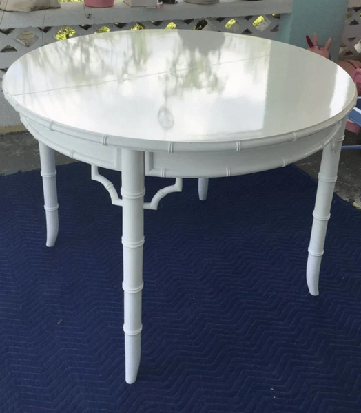 Vintage Stanley Furniture Faux Bamboo Dining Table Available for Custom Lacquer! - Hibiscus House