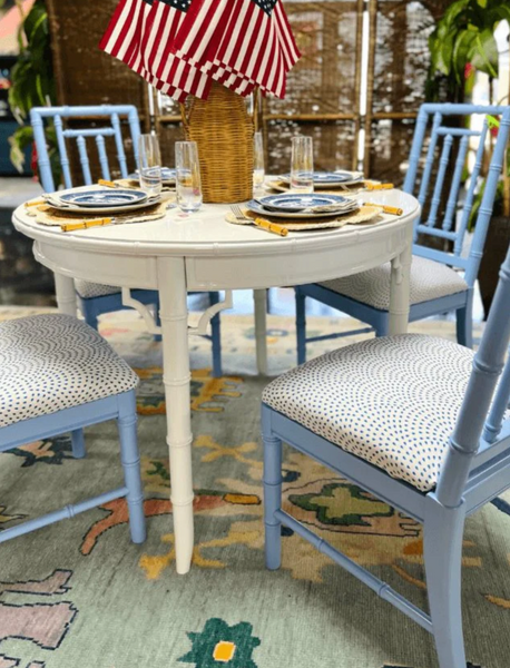 Vintage Stanley Furniture Faux Bamboo Dining Table Available for Custom Lacquer! - Hibiscus House