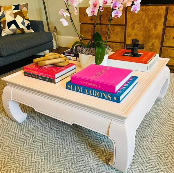 Vintage Henredon Ming Footed Square Coffee Table Available for Custom Lacquer! - Hibiscus House
