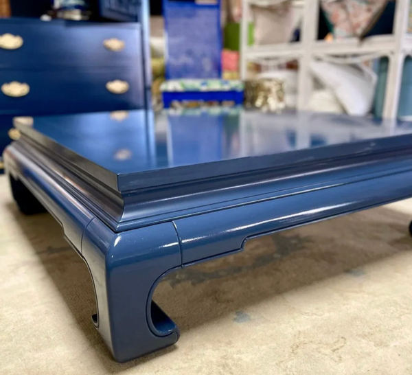 Vintage Henredon Ming Footed Square Coffee Table Available for Custom Lacquer! - Hibiscus House