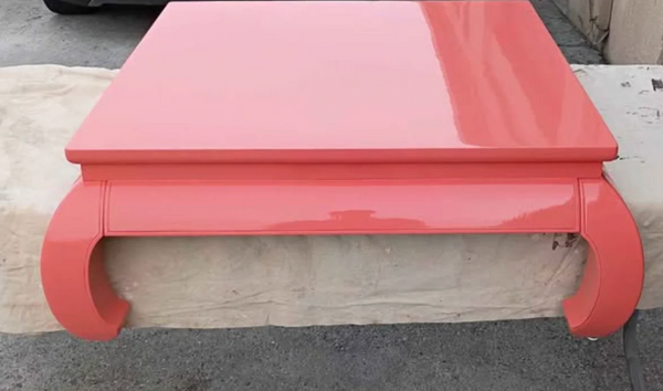 Vintage Henredon Ming Footed Square Coffee Table Available for Custom Lacquer! - Hibiscus House