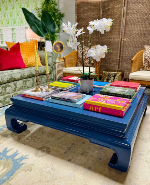 Vintage Henredon Ming Footed Square Coffee Table Available for Custom Lacquer! - Hibiscus House
