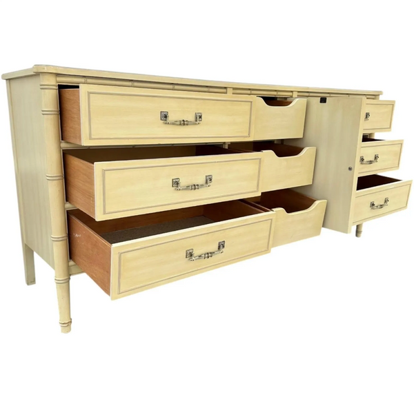 Vintage Henry Link Bali Hai Shutter Center-Door Credenza Available to Customize! - Hibiscus House