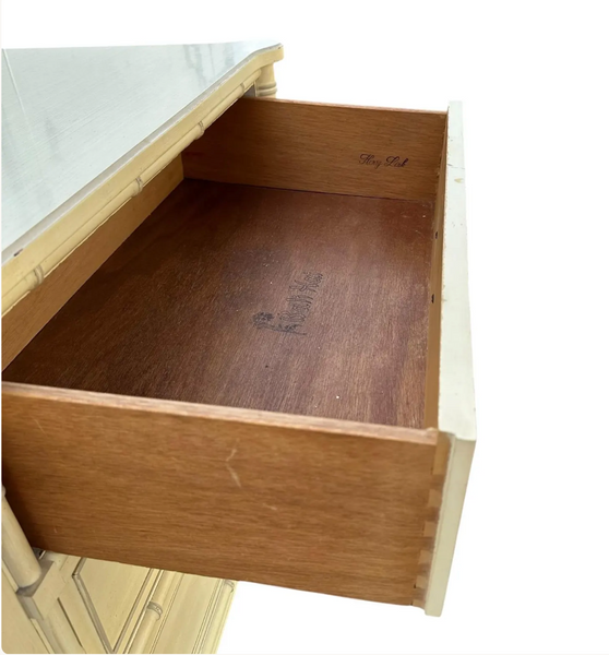 Vintage Henry Link Bali Hai Shutter Center-Door Credenza Available to Customize! - Hibiscus House