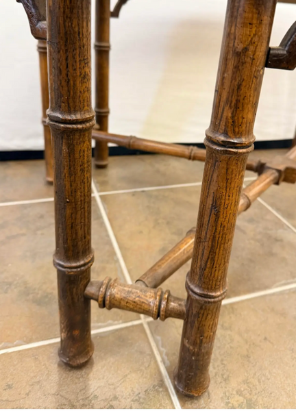 Vintage Faux Bamboo Coffee Table with Fretwork Available for Custom Lacquer! - Hibiscus House