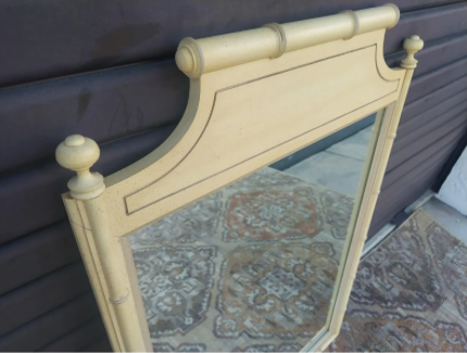 Vintage Henry Link Faux Bamboo Pagoda Accent Mirror Pair Available for Custom Lacquer!