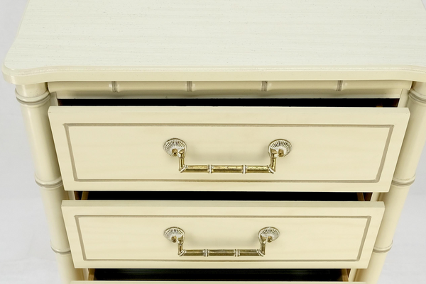 Vintage Classic Faux Bamboo Six Drawer Lingerie Chest Available for Custom Lacquer