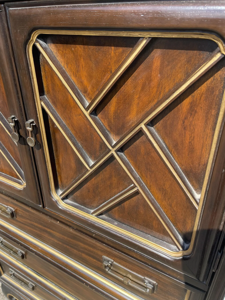 American of Martinsville Chippendale Armoire Available for Custom Lacquer!