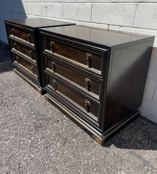 American of Martinsville Large Brass Nightstands/Chest Available for Custom Lacquer