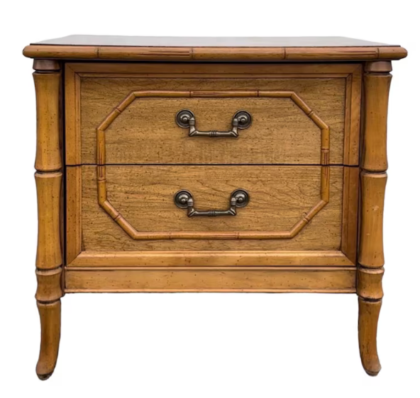 Vintage Single Broyhill Furniture Faux Bamboo Nightstands Available to Customize!
