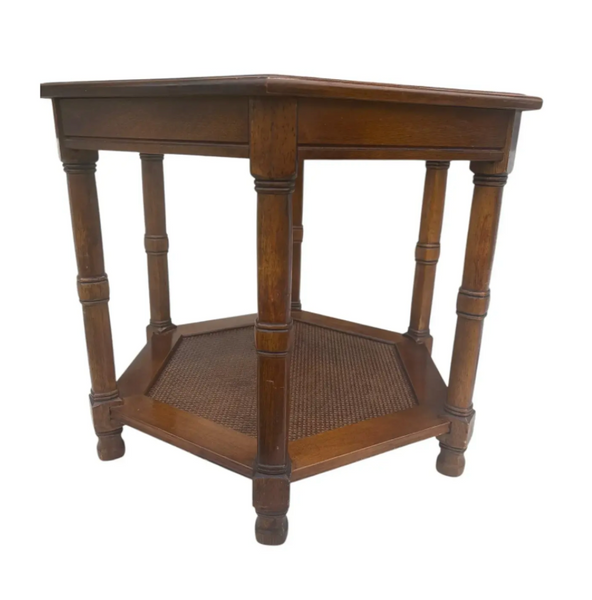 Vintage Mersman Furniture Hexagonal Side Table Pair Available for Custom Lacquer!