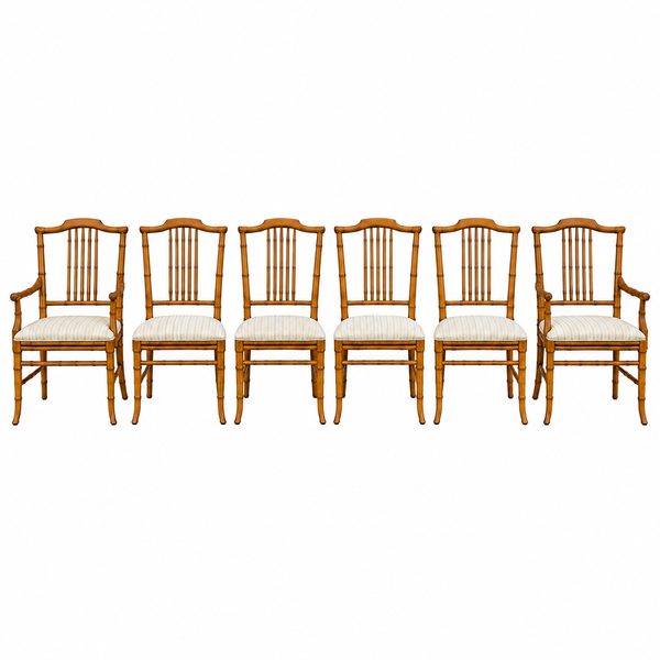 Vintage Set of Six Drexel Captiva Collection Dining Chairs Available for Custom Lacquer