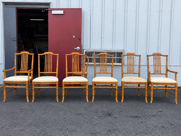 Vintage Set of Six Drexel Captiva Collection Dining Chairs Available for Custom Lacquer