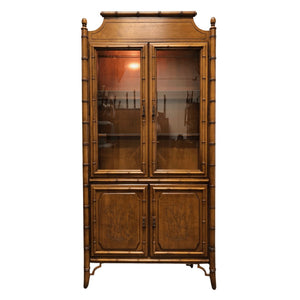 Vintage Dixie Furniture Aloha Collection China Cabinet Available for Custom Lacquer! - Hibiscus House