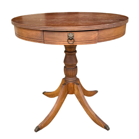 Duncan Phyfe Mahogany Drum Table Available for Custom Lacquer - Hibiscus House