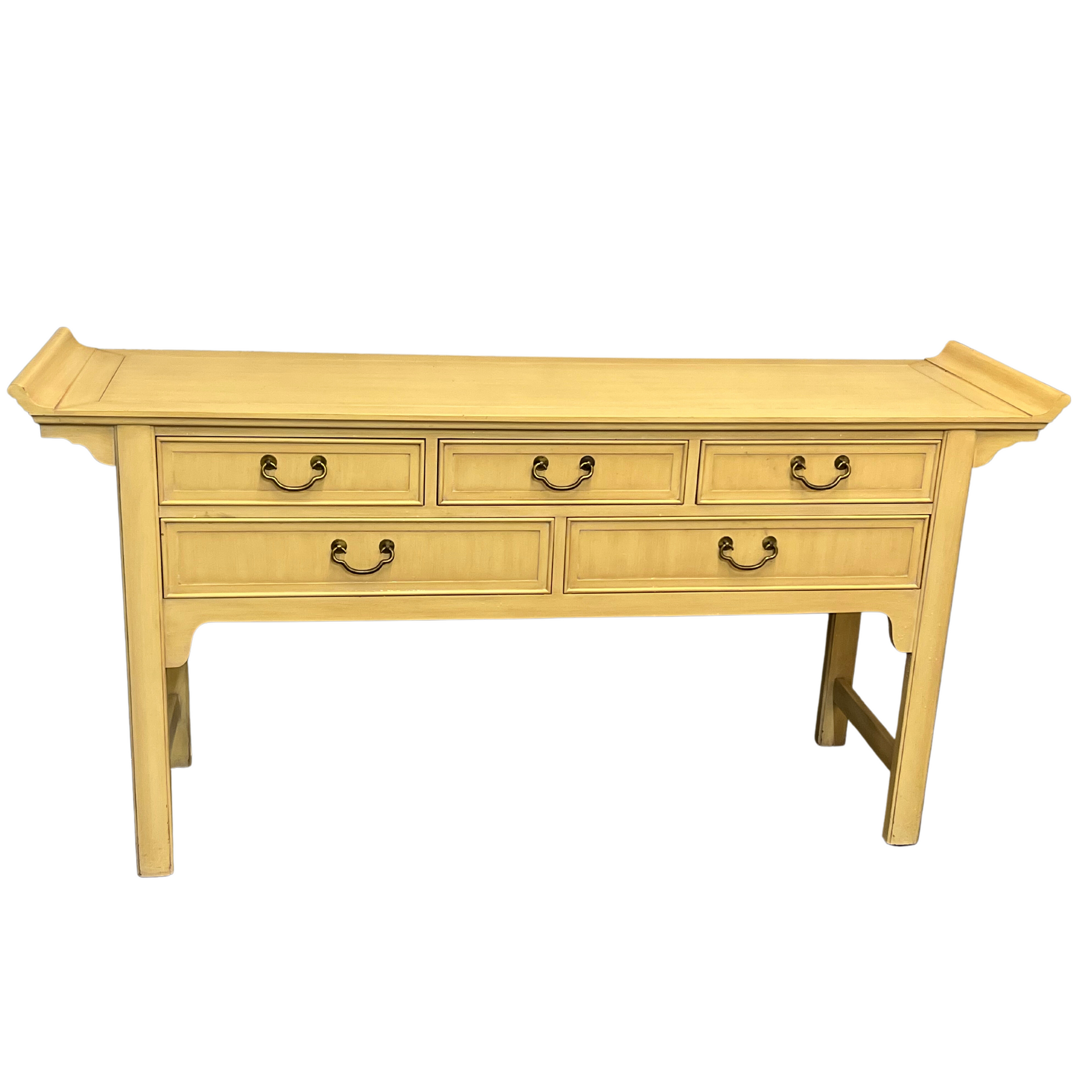 Vintage Hekman Furniture Pagoda Style Buffett Console Available for Lacquer!