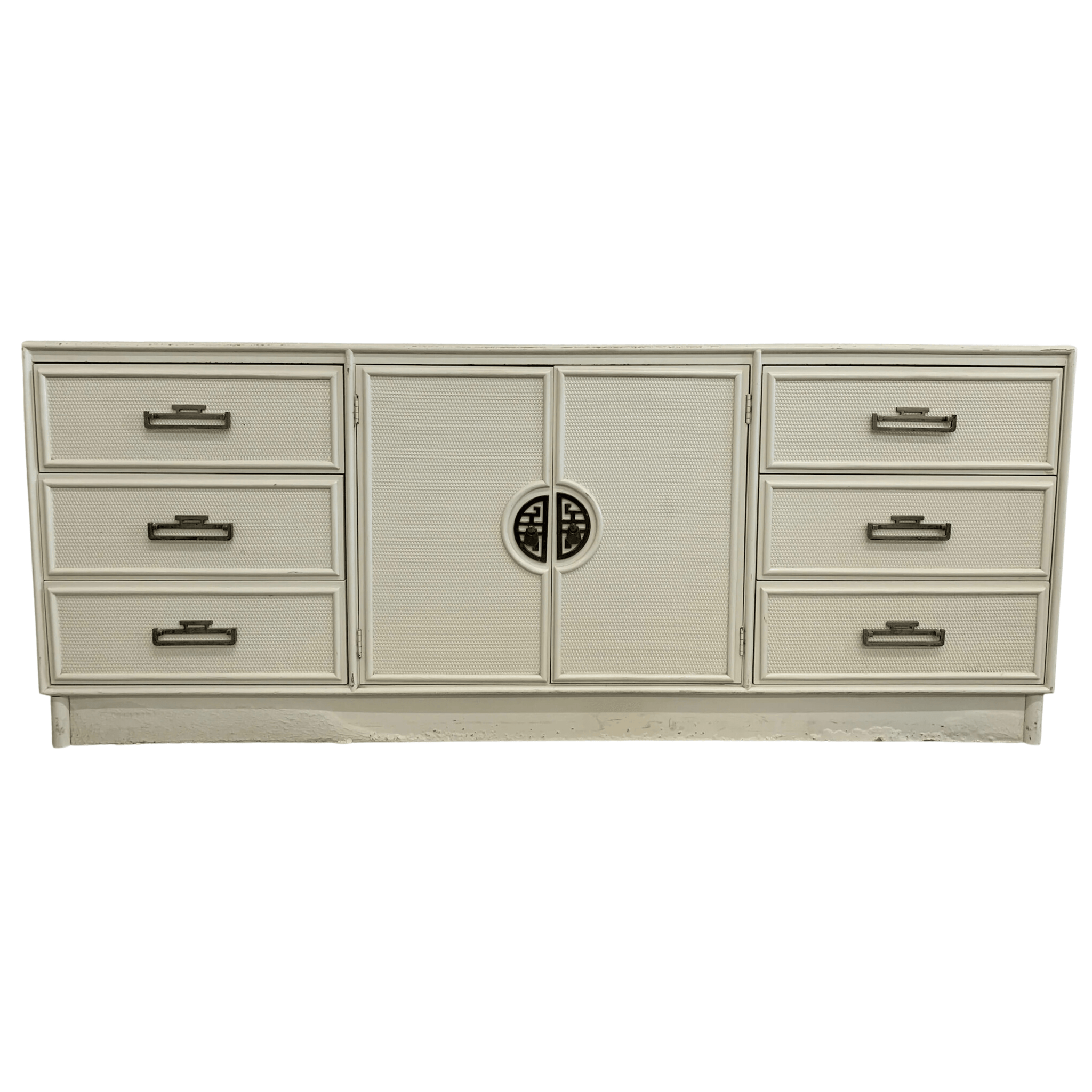 Vintage Mandarin Style Long Credenza Available for Custom Lacquer! - Hibiscus House