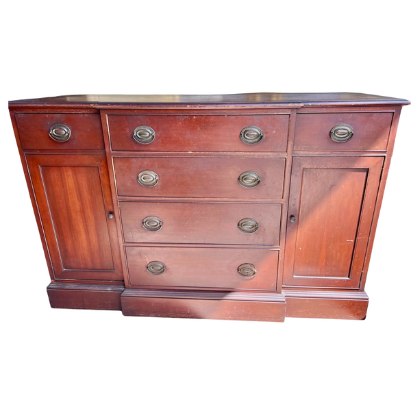 Vintage Traditional Style Breakfront Sideboard Buffet Available for Custom Lacquer