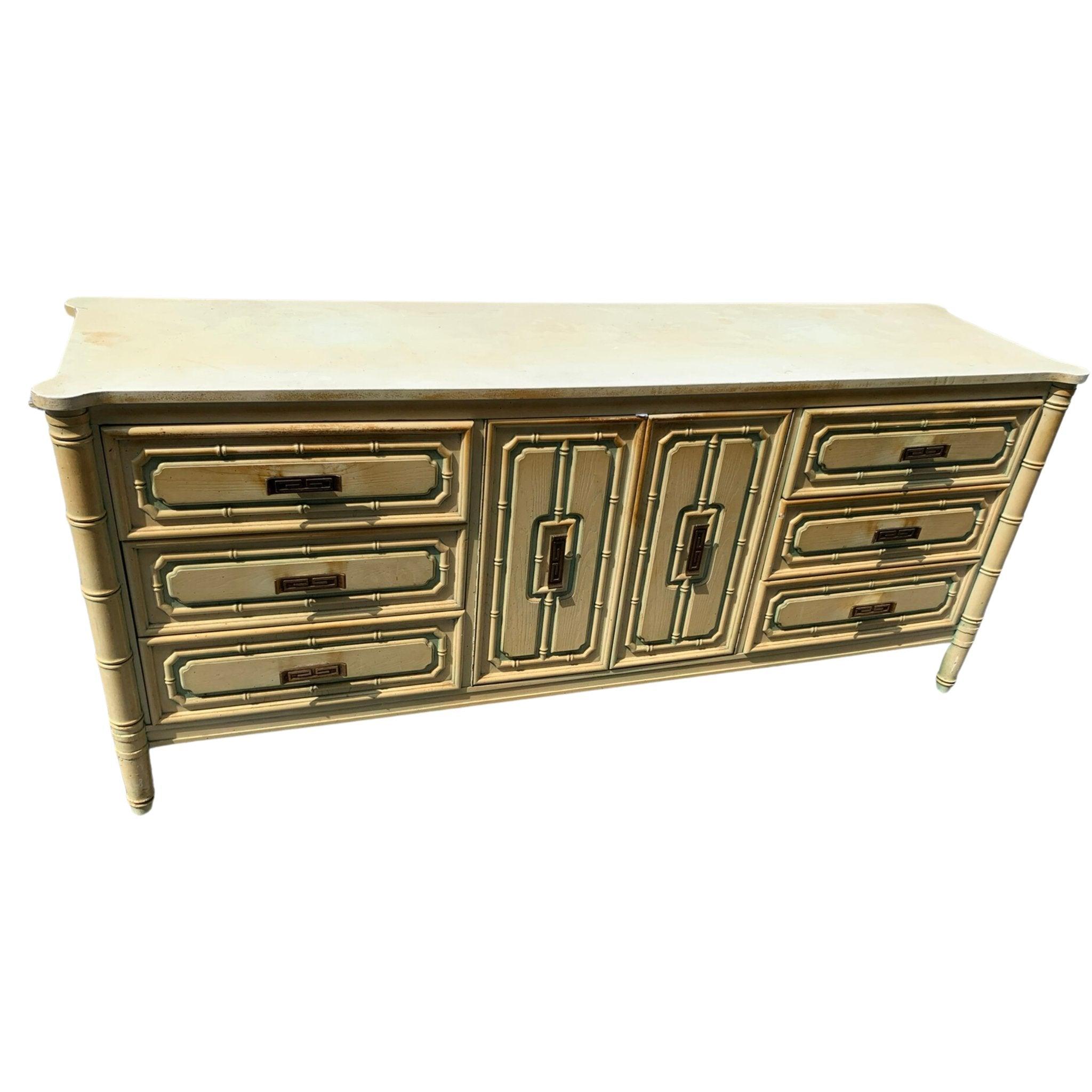 Cellini Furniture Faux Bamboo Credenza Available for Custom Lacquer - Hibiscus House