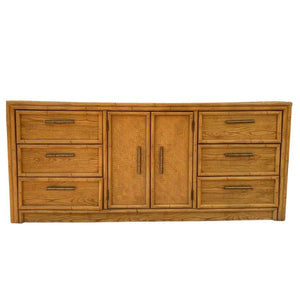 Vintage Faux Bamboo Lea Furniture Credenza Available for Custom Lacquer - Hibiscus House