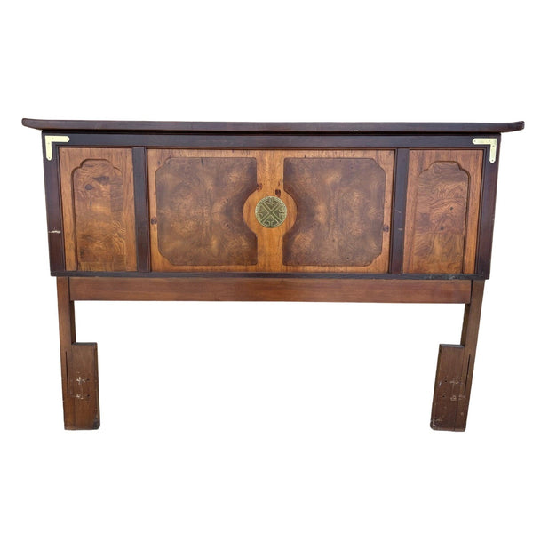 Bassett Pagoda Style Chinoiserie Queen Headboard Available for Lacquer - Hibiscus House