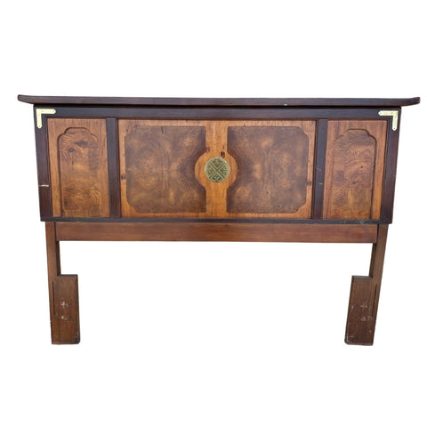 Bassett Pagoda Style Chinoiserie Queen Headboard Available for Lacquer - Hibiscus House